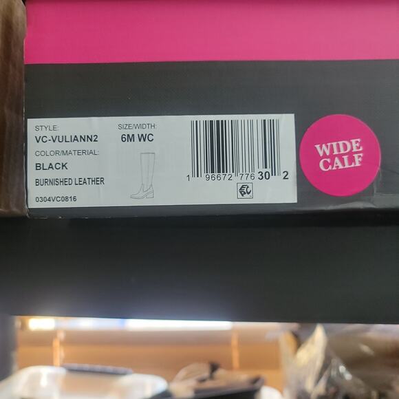 Vince Camuto Women's Vuliann Wide Calf Tall Shaft Leather Boots Size 6 - Picture 6 of 6